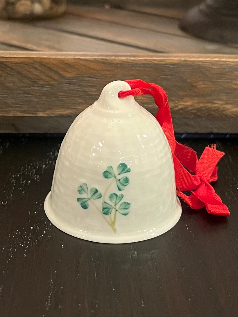 Belleek First Edition Christmas Bell Ornament